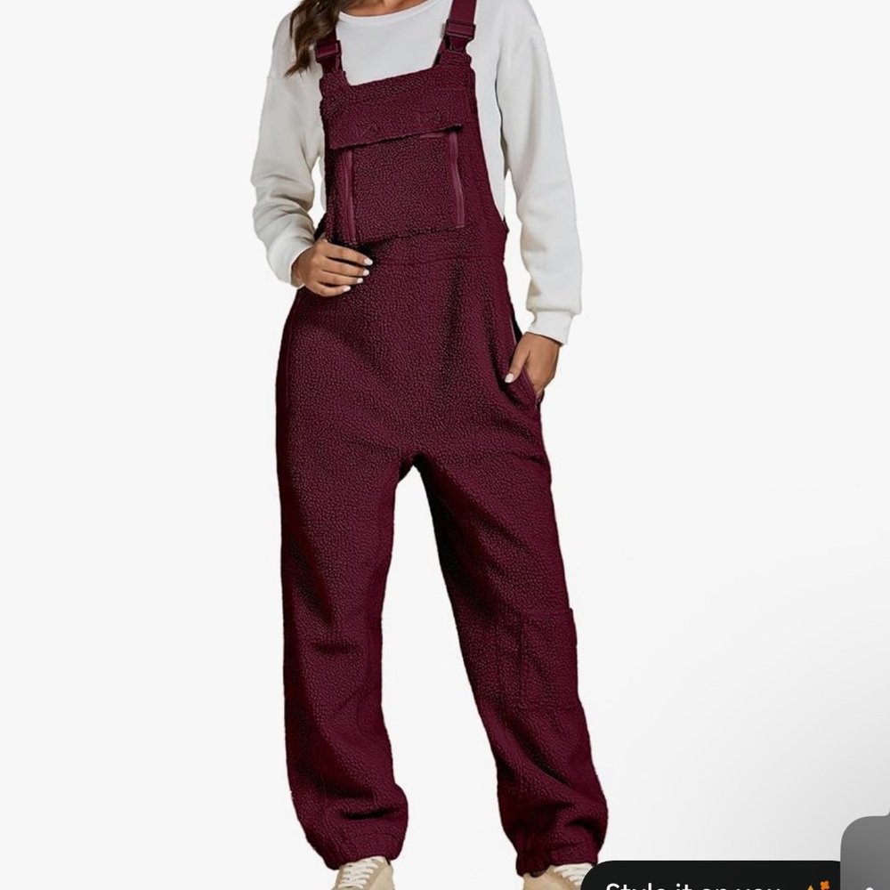 Amazon Burgundy Jumpsuit for Women